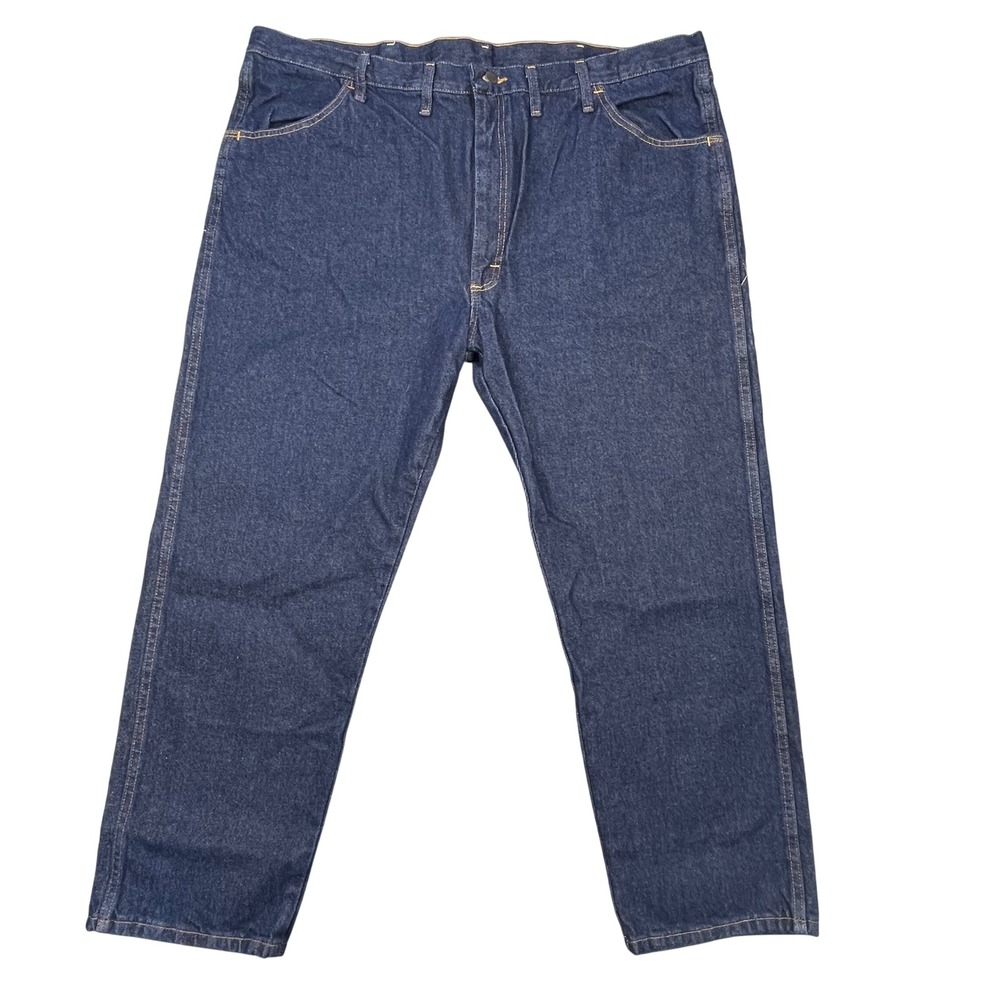 NWT Rustler Wrangler Blue Regular Fit Straight Leg Jeans Mens 44x30